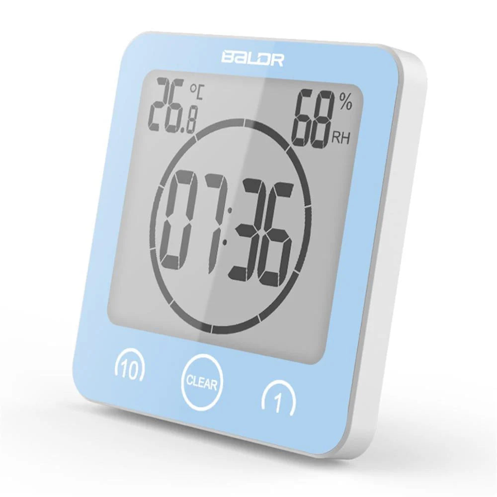 Waterproof shower clock for the bathroom