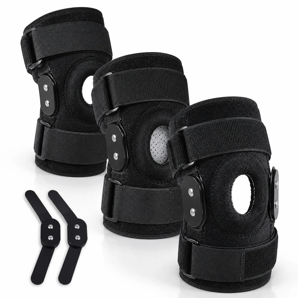 Knee Brace Hinged Stabilizer & Adjustable Patella Strap
