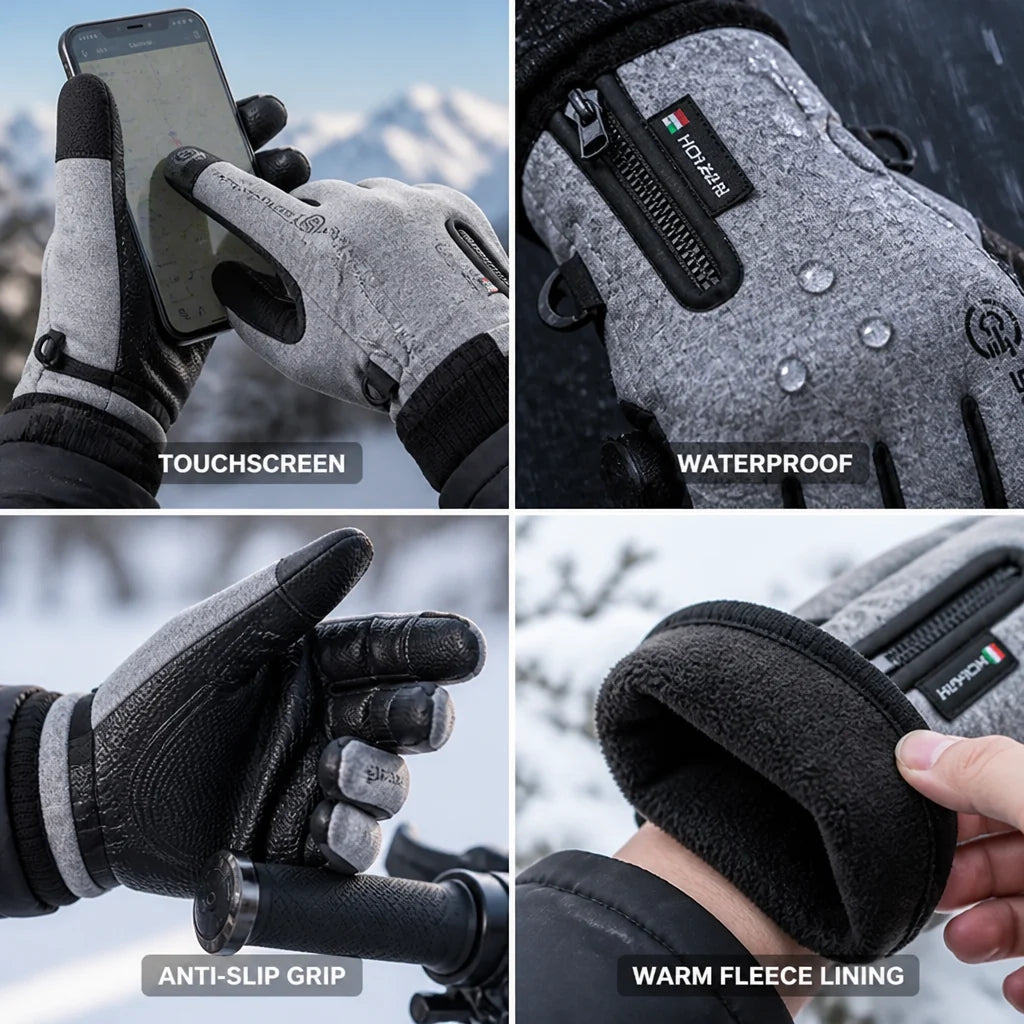 Waterproof Touchscreen Thermal Gloves (Non-Slip Palm)
