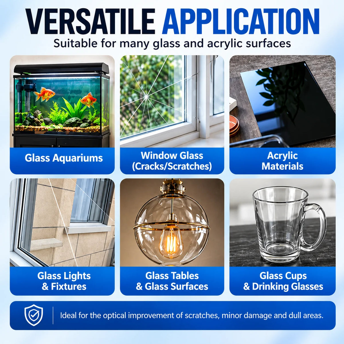 Glass & Acrylic Polishing Cream for Light Signs of Use