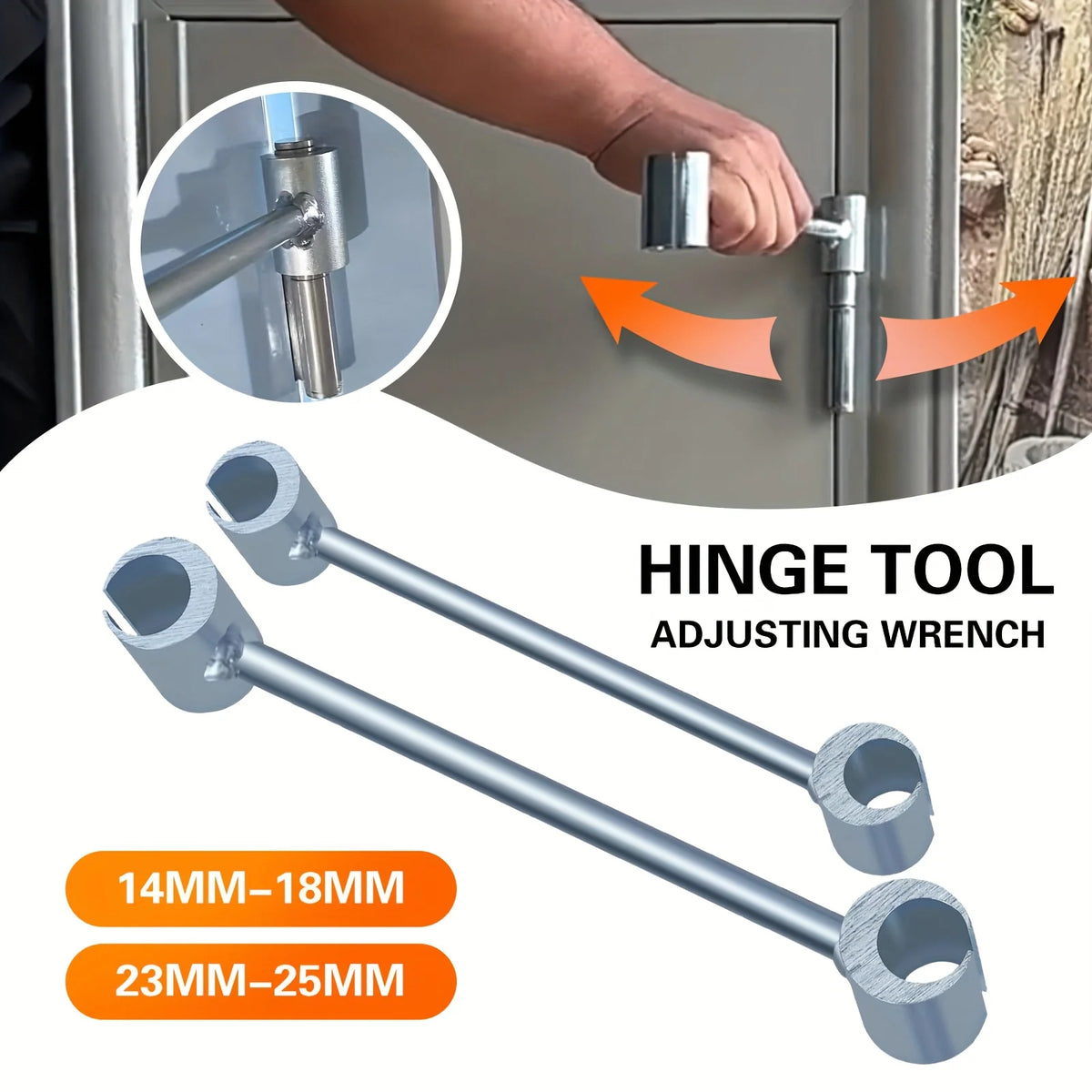 Door Hinge Adjuster Round Pin Flag Hinge (2-Piece Set)