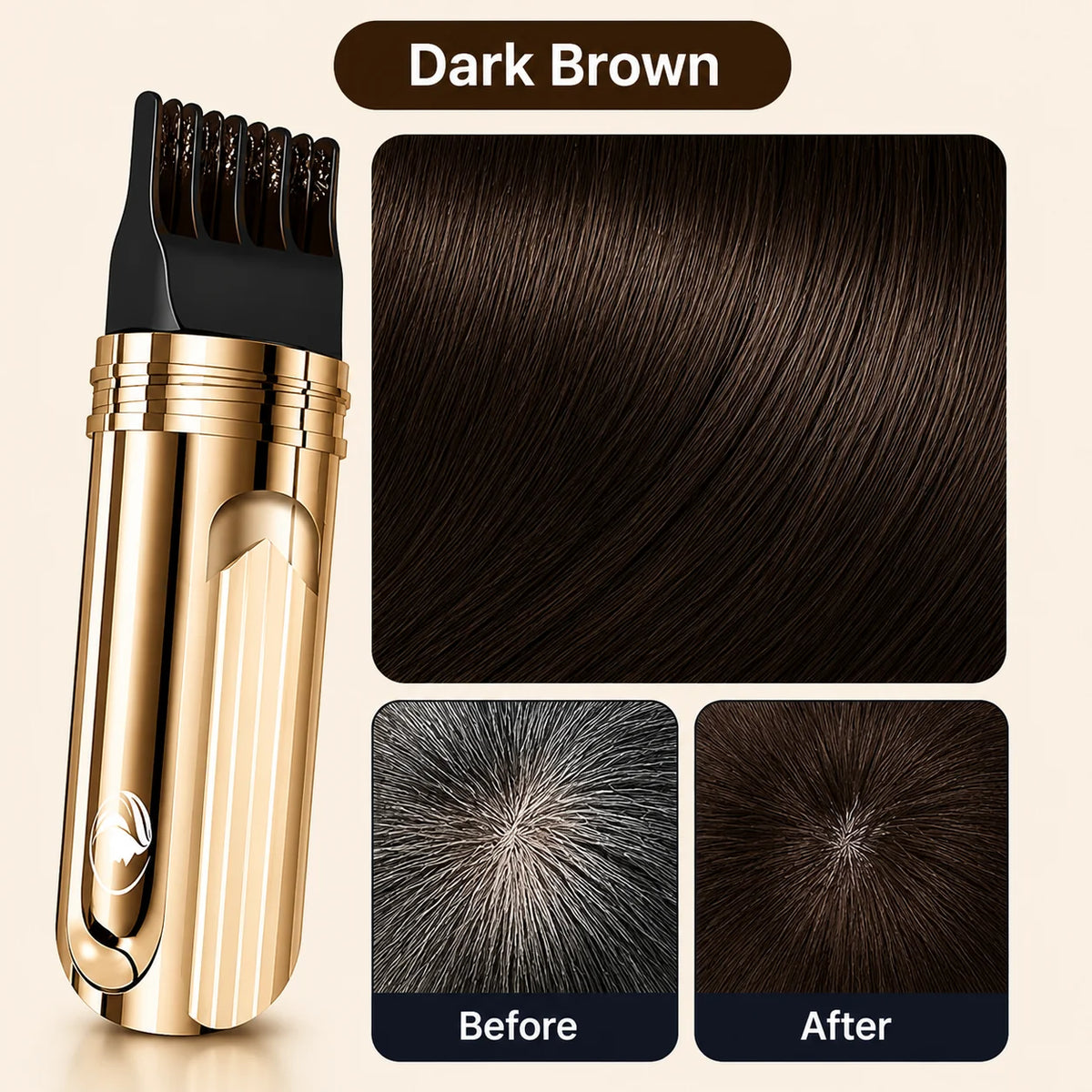 Clay comb for temporary hair color