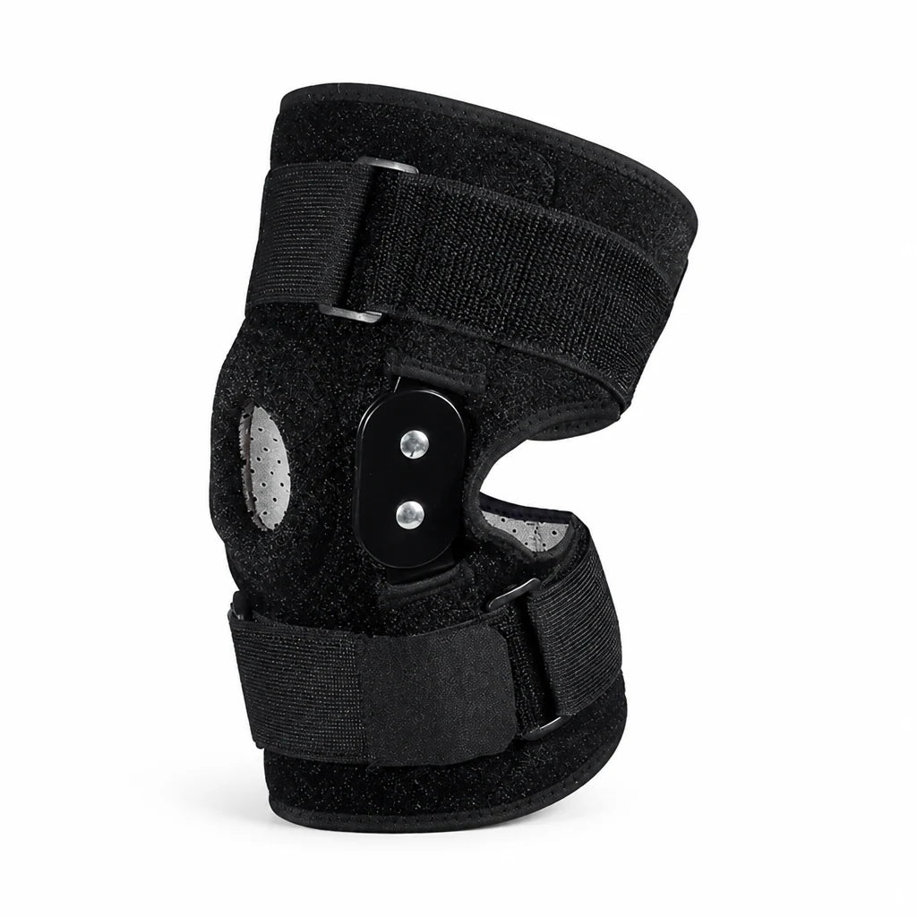 Knee Brace Hinged Stabilizer & Adjustable Patella Strap