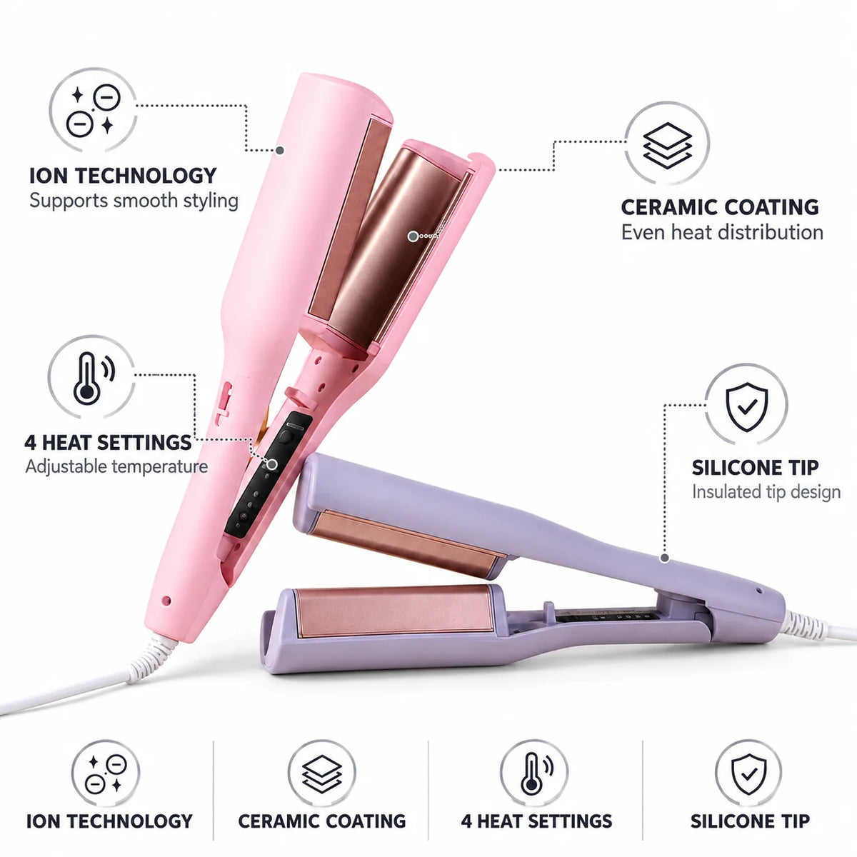 GlamCurl Curling Iron with Ceramic Coating