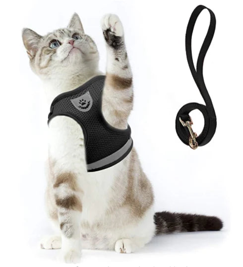 Cat Harness and Leash Escape Proof Reflective Strips