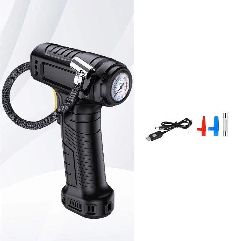 Cordless USB Rechargeable Tire Inflator (Digital Display & LED)