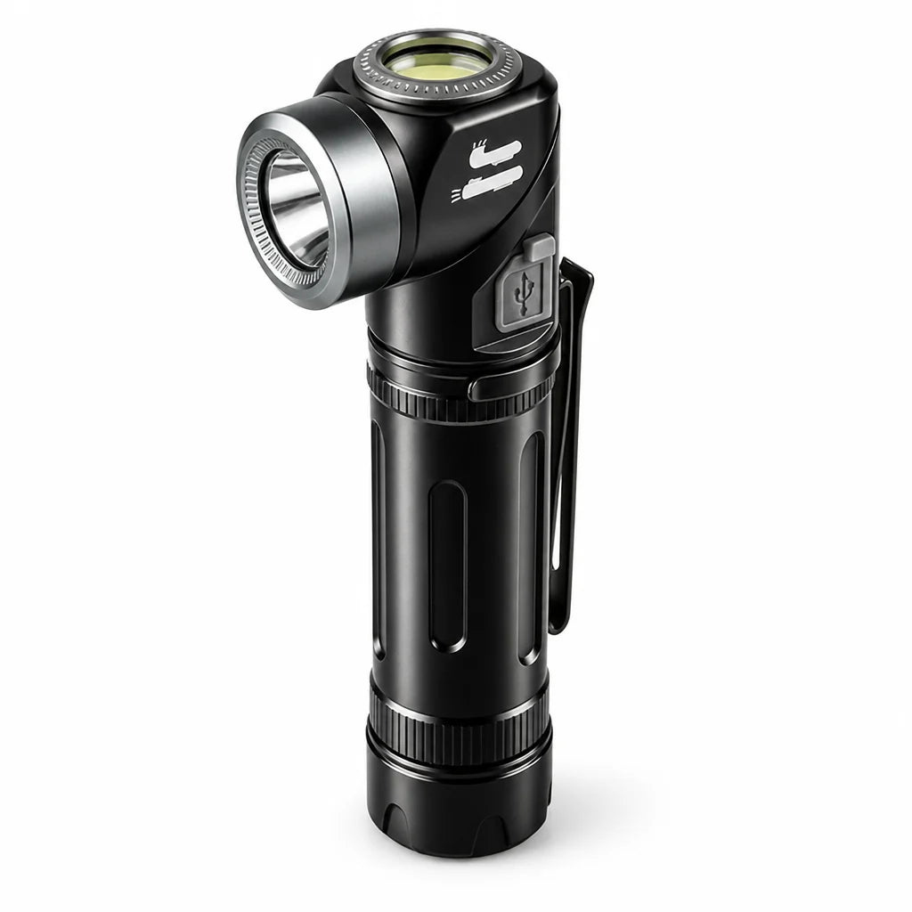 90° Rotatable Magnetic USB-C Headlamp and Flashlight