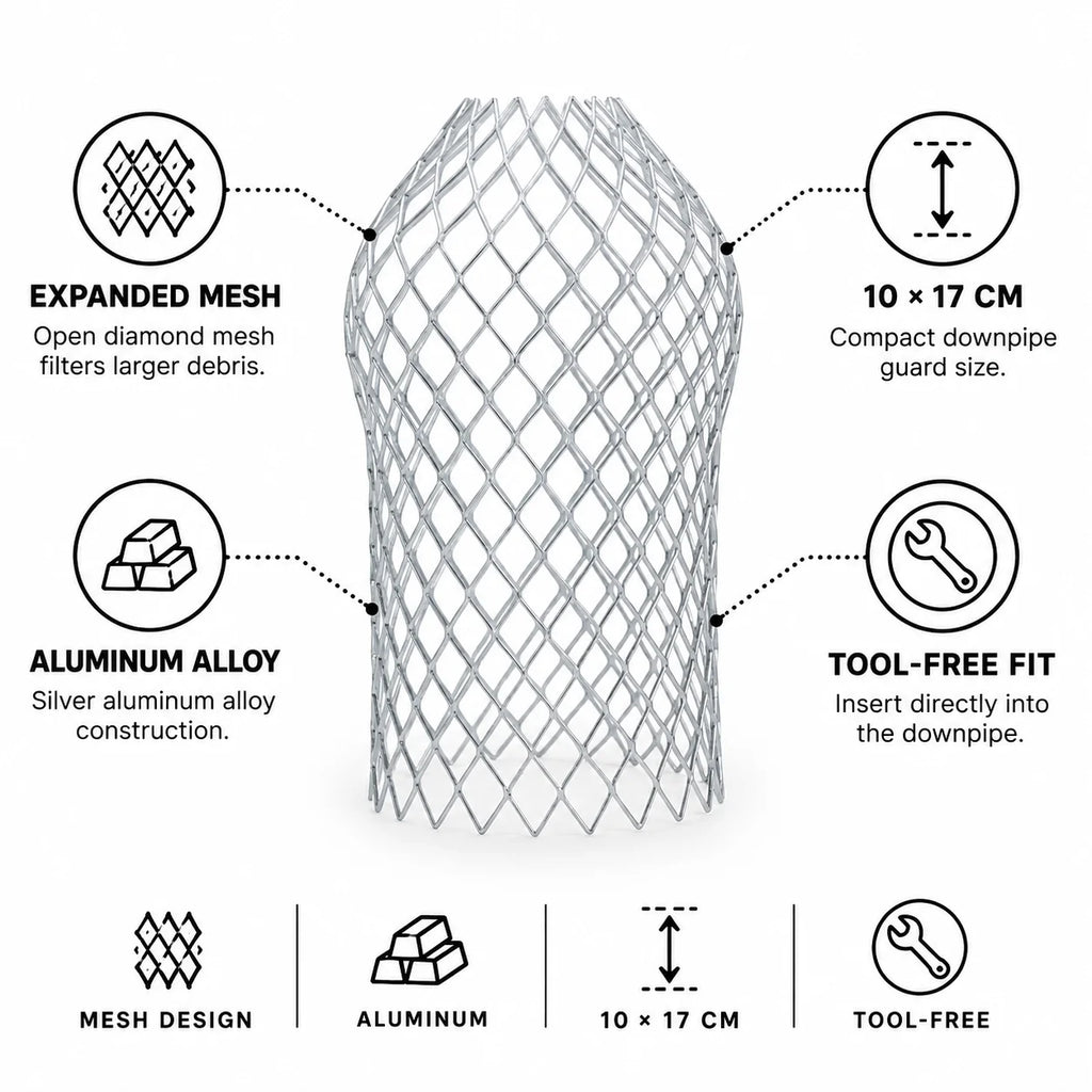 Corrosion-Resistant Aluminum Grid Rain Cover (10×17 cm)