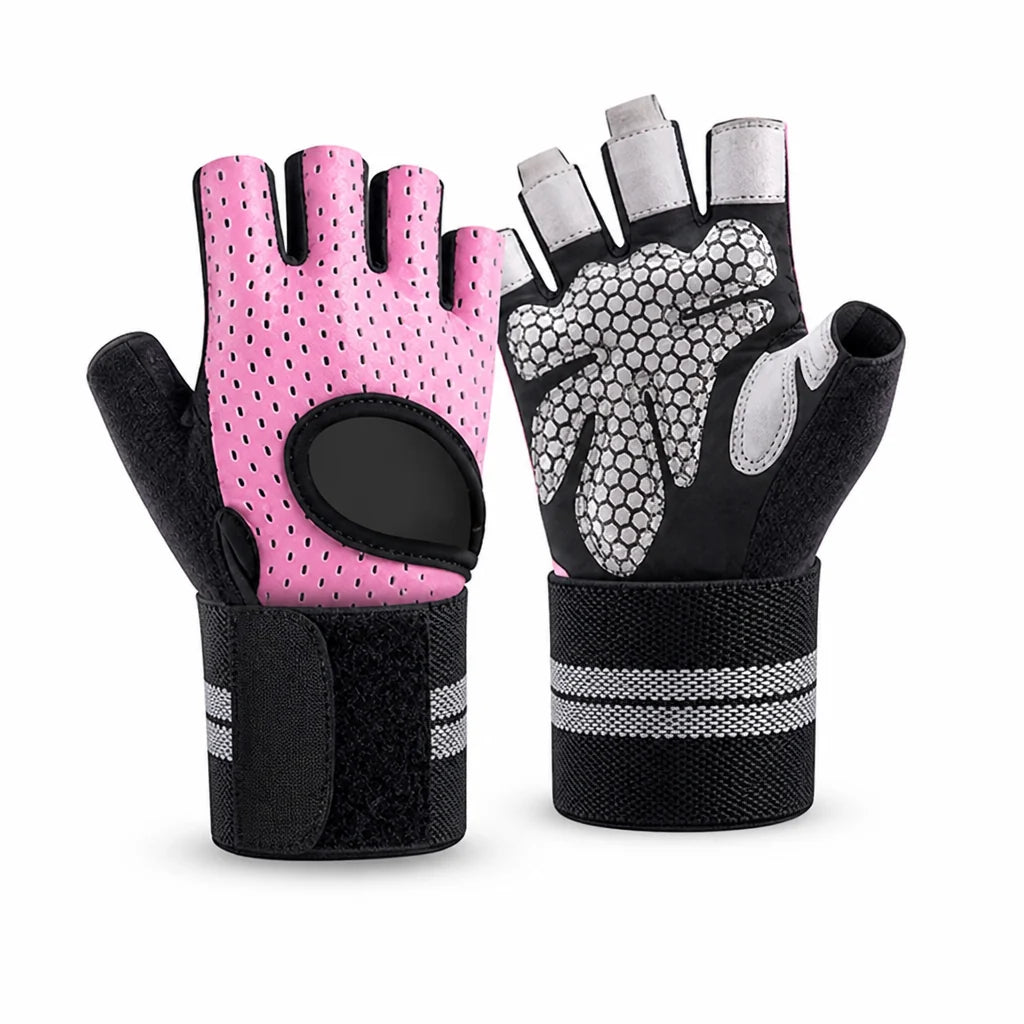 Padded Palm and Non-Slip Training Gloves (Adjustable Wrist Support)