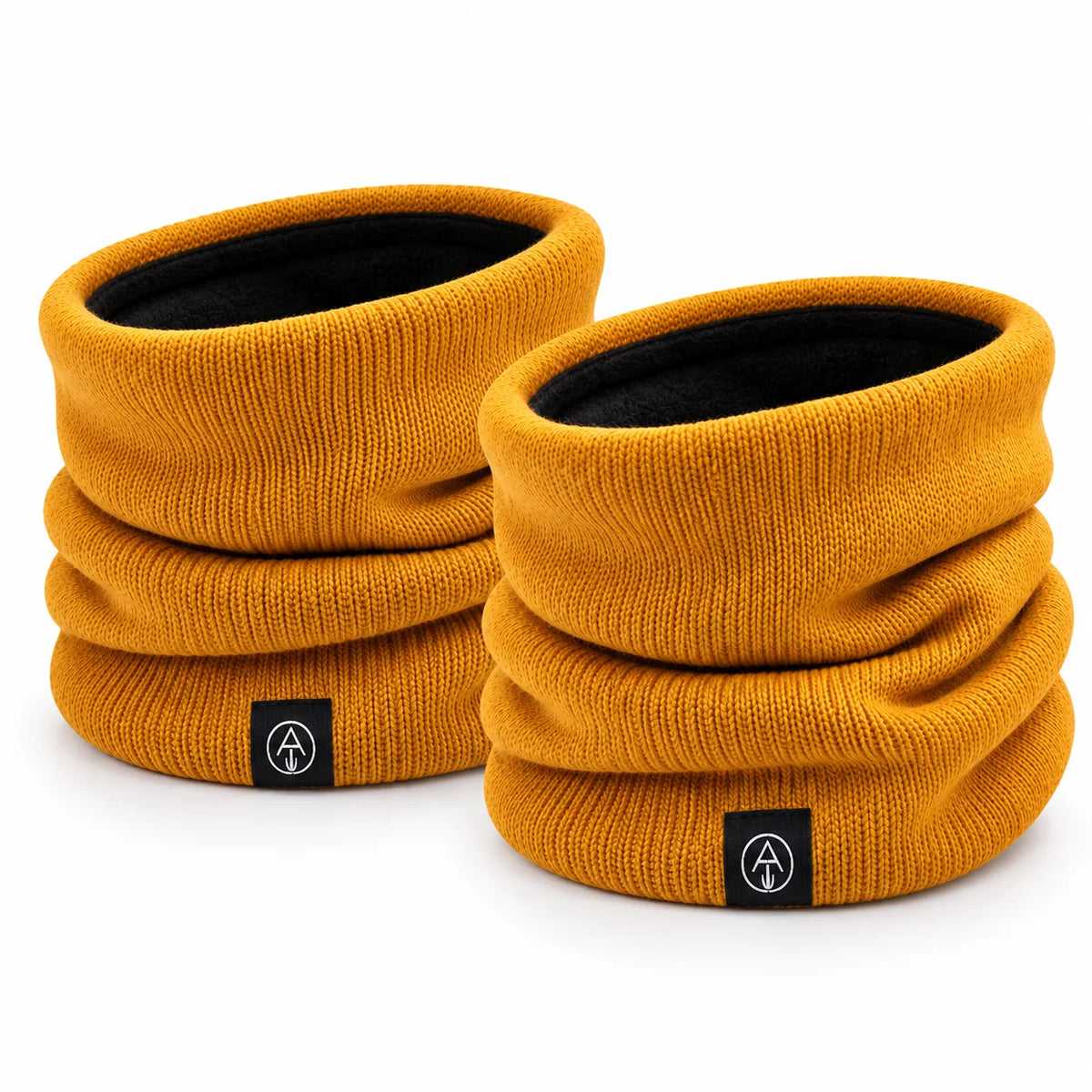 Double-layer knitted neck warmer (2-pack)