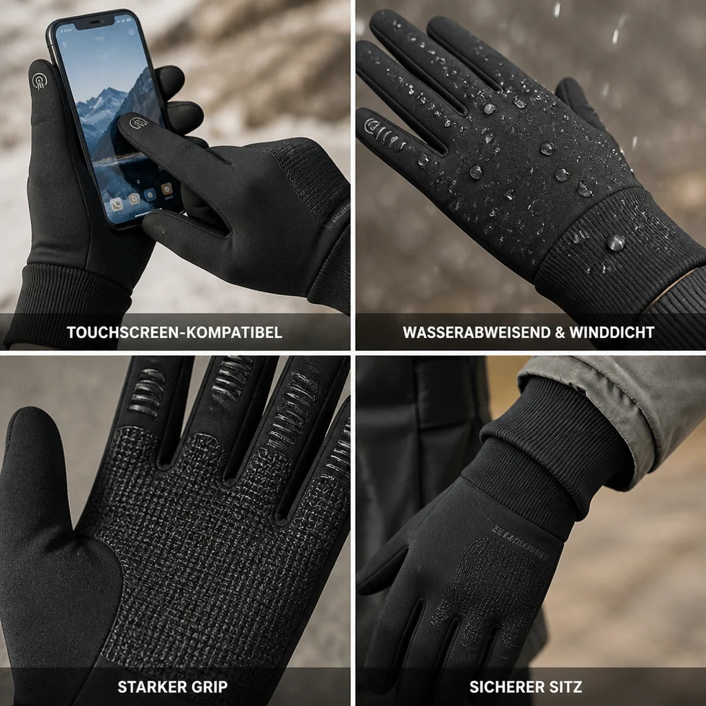 Waterproof Winter Gloves, Compatible with Touchscreens