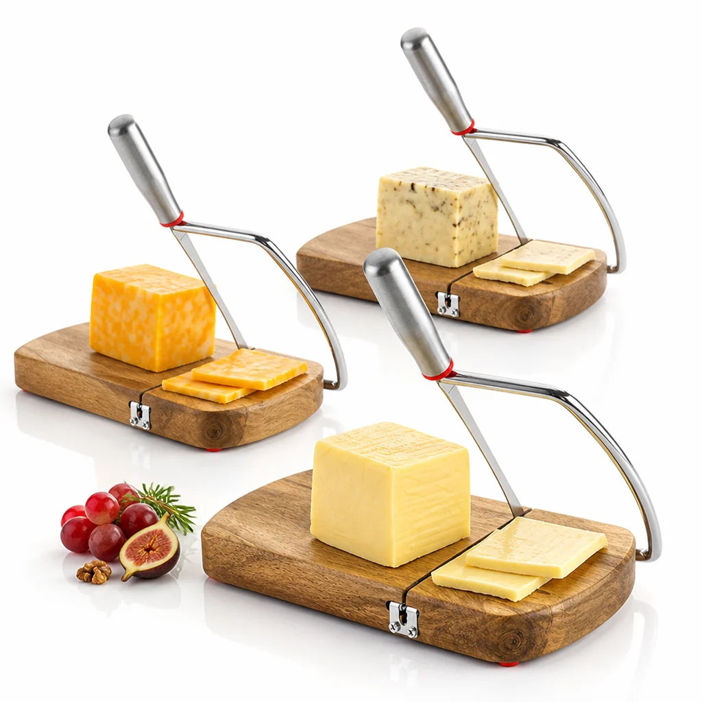 Wire Cutting Board with Non-Slip Cheese Slicer (Serving Board)