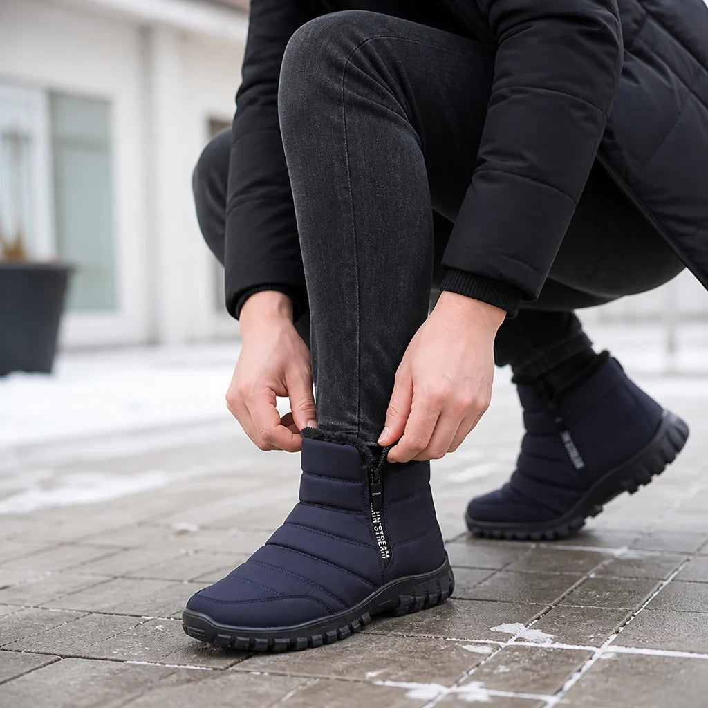 Women's Platform Ankle Boots Waterproof & Cotton Lining