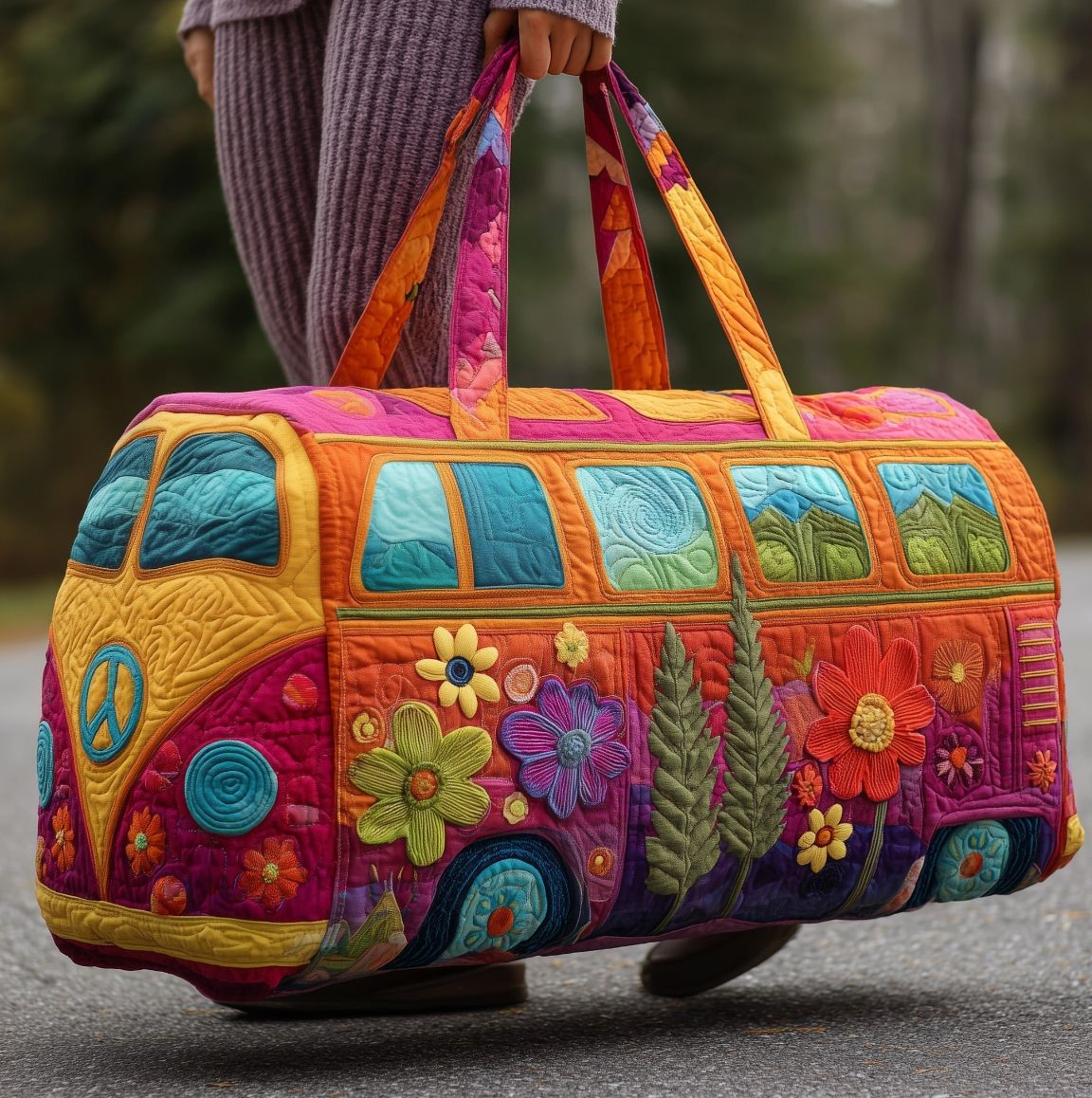 FloraVoyage Quilted Flower Travel Bag C3.1