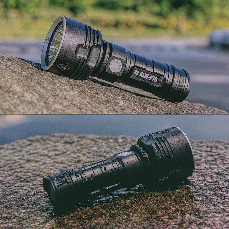 100,000 Lumen IP68 Tactical Flashlight (OLED Display)