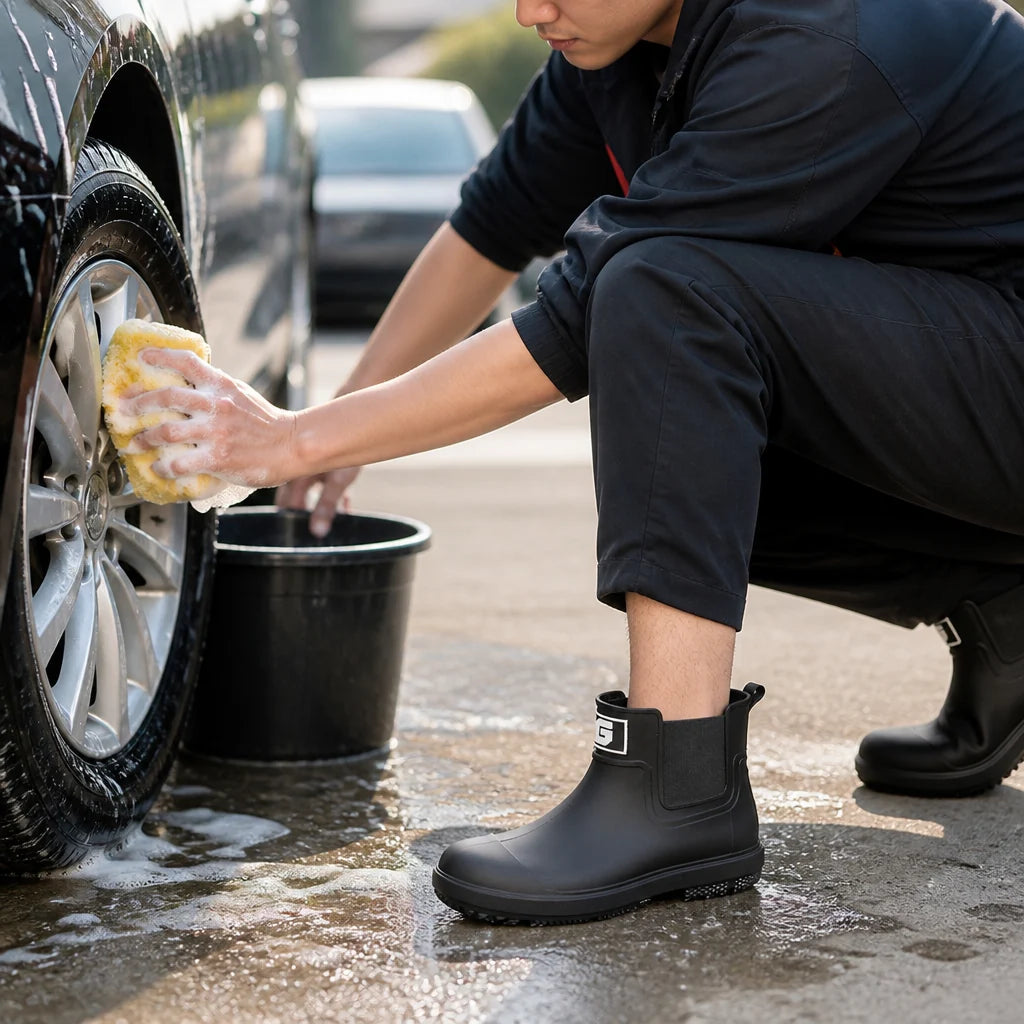 Waterproof PVC Non-Slip Low-Cut Rain Boots