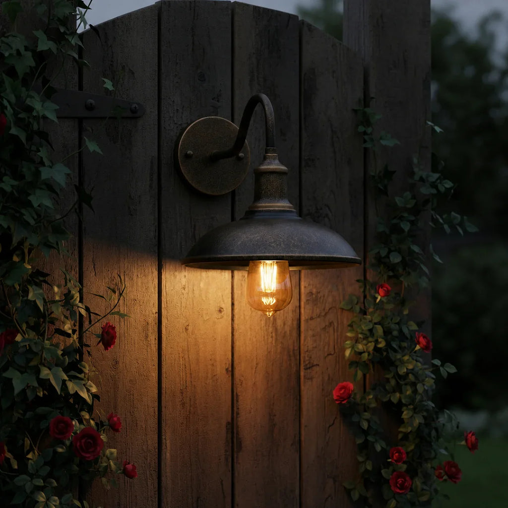 Warm Light Vintage Bronze Outdoor Wall Lamp