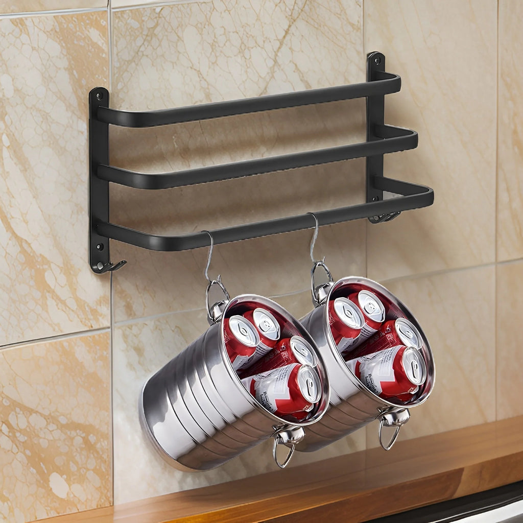 Wall Mounted Towel Rack 3 Tier No Drill