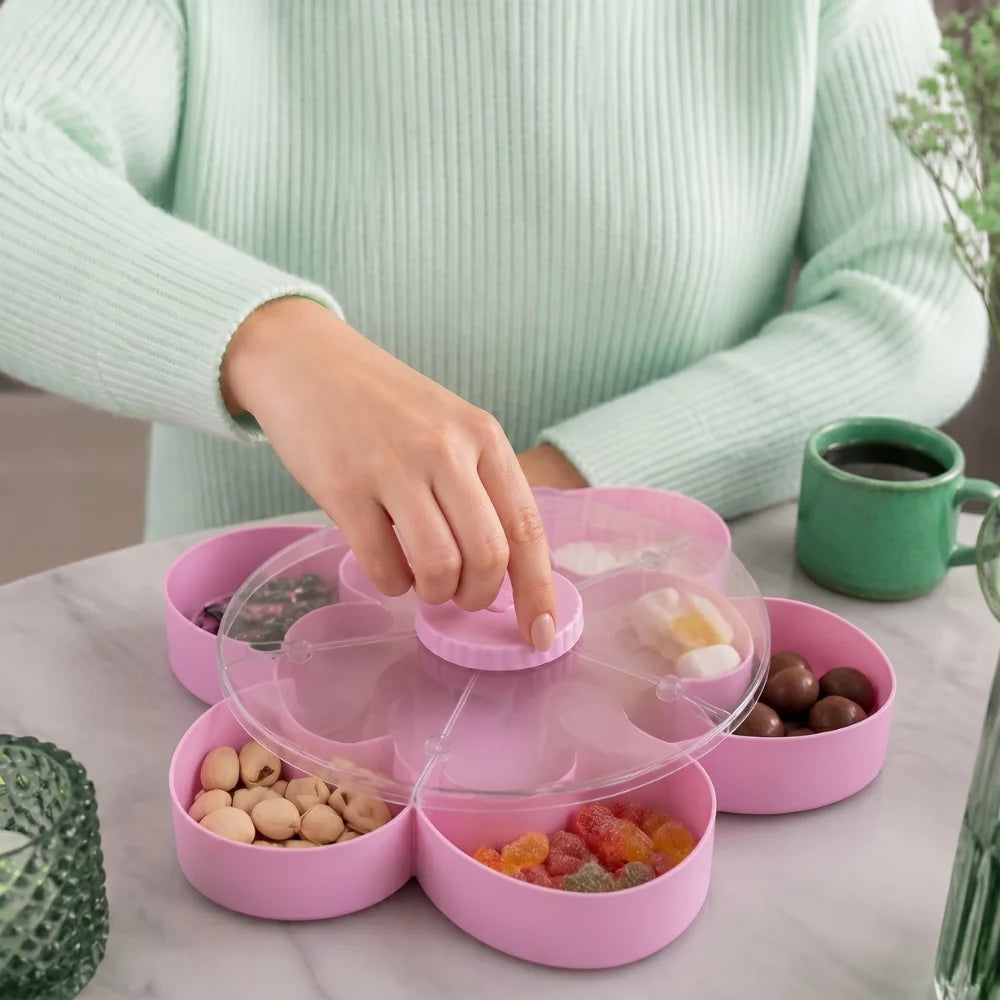 ServeSpin Turntable Tray with Compartments