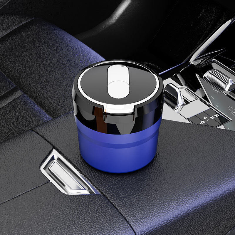 Car trash can with flip lid