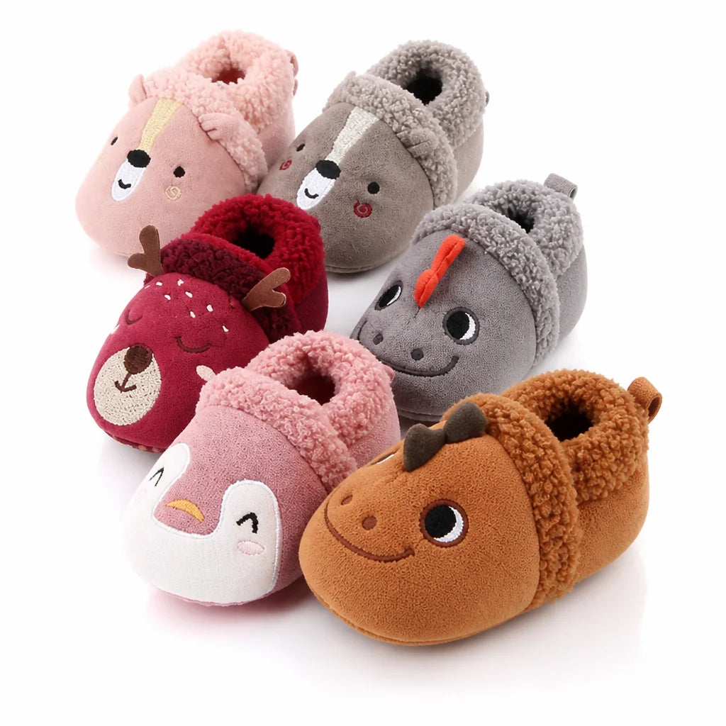 Soft, fluffy, and flexible non-slip baby booties (machine washable)