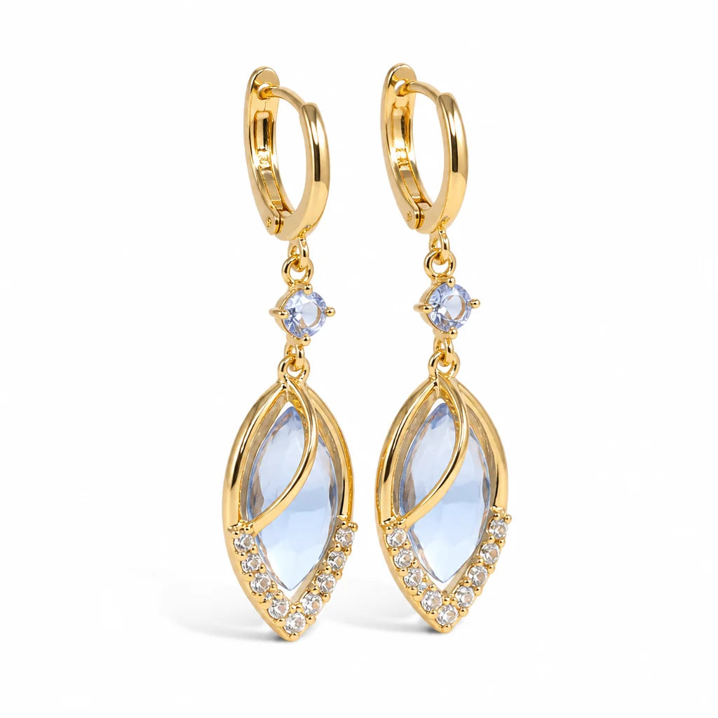 Light Alloy Hoops (Light Blue & Gold)