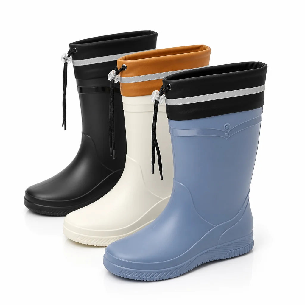 Insulated Waterproof Rain Boots Mid-Calf Length
