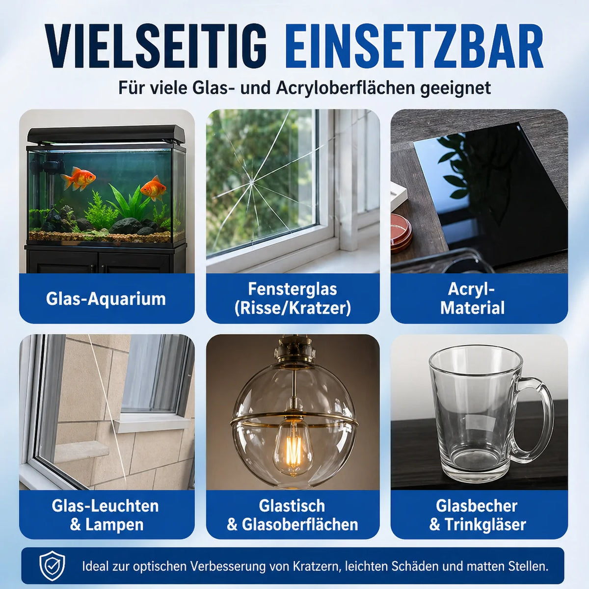Glass & Acrylic Polishing Cream for Light Signs of Use