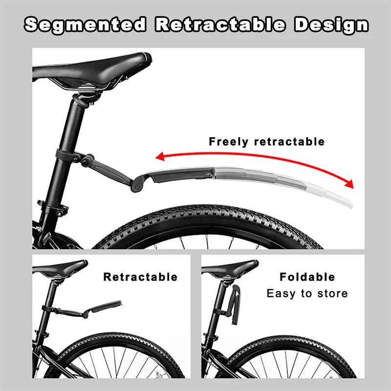 Retractable Adjustable Bicycle Mudguard Set