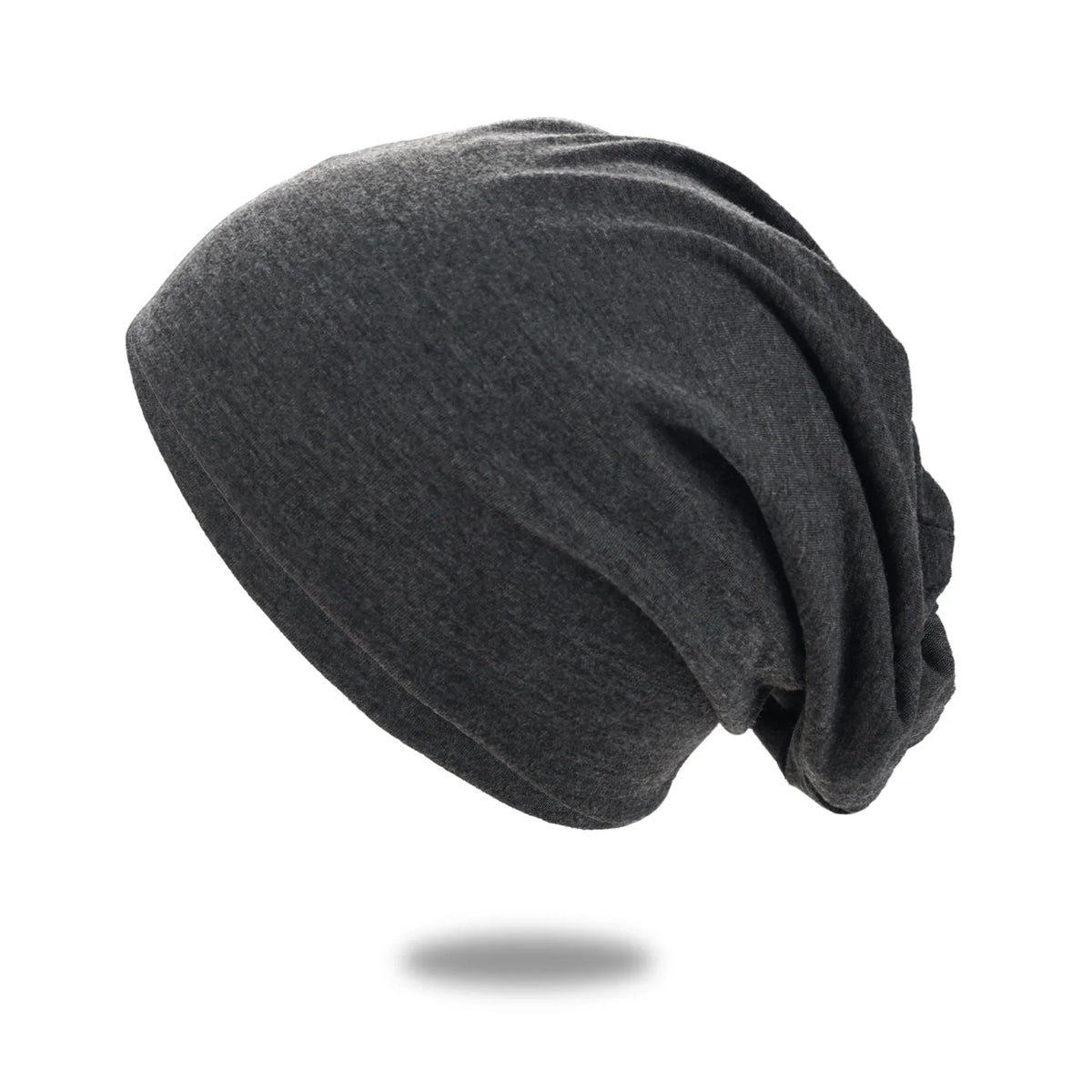 Loose Knit Beanie Cotton Spandex Blend Breathable Stretch Fabric (One Size)