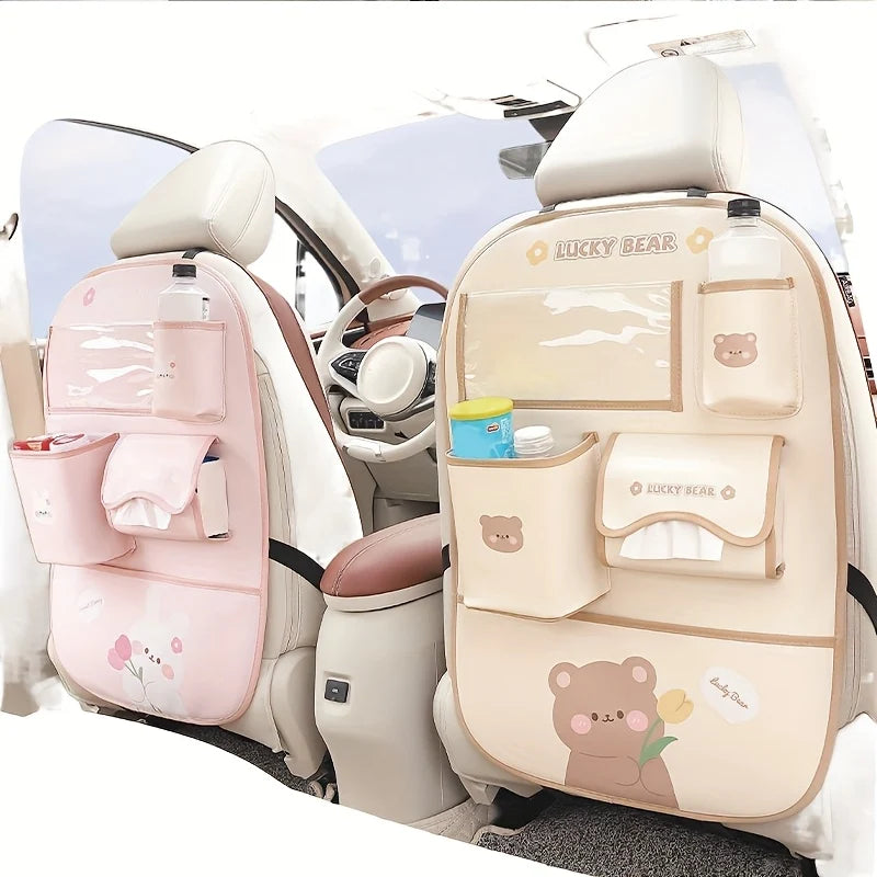 Car Back Seat Organizer with Multiple Compartments