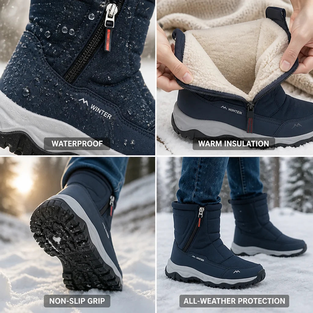 Waterproof insulated non-slip winter boots (women)