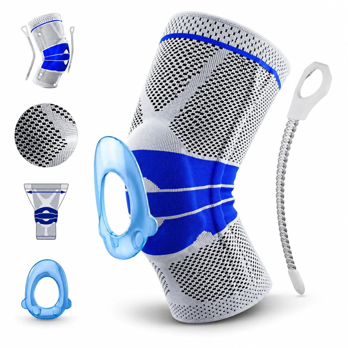 Knee Compression Bandage with Side Stabilizers