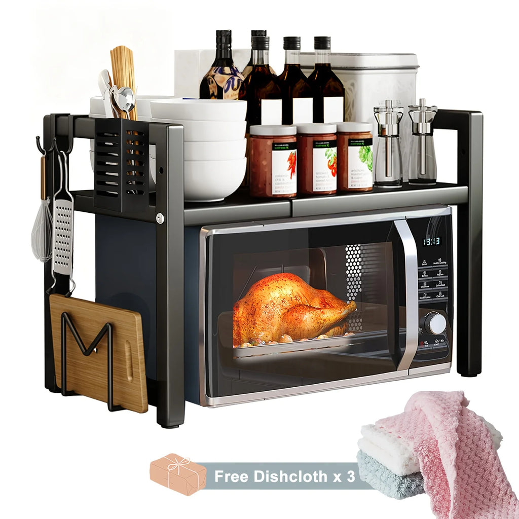 Extendable Microwave Shelf 2 Tiers