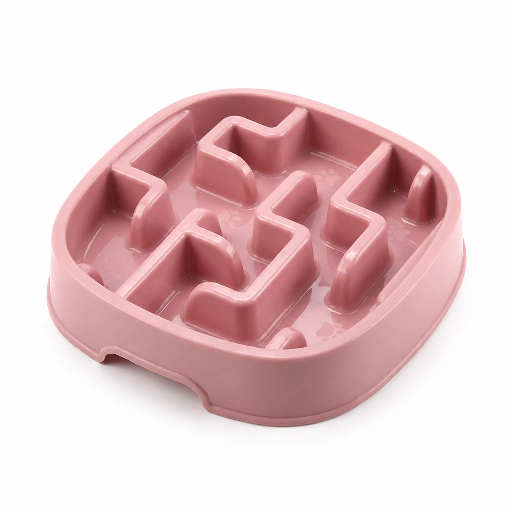 Dog Slow Feeder Bowl Labyrinth Puzzle & Non-Slip Base (Dishwasher Safe)