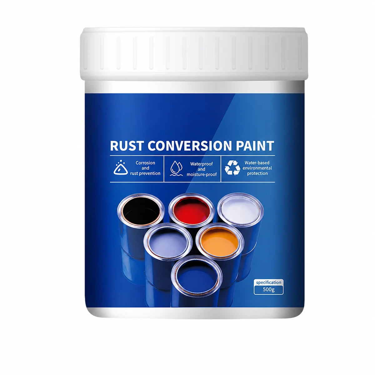 Water-based rust protection paint for metal surfaces