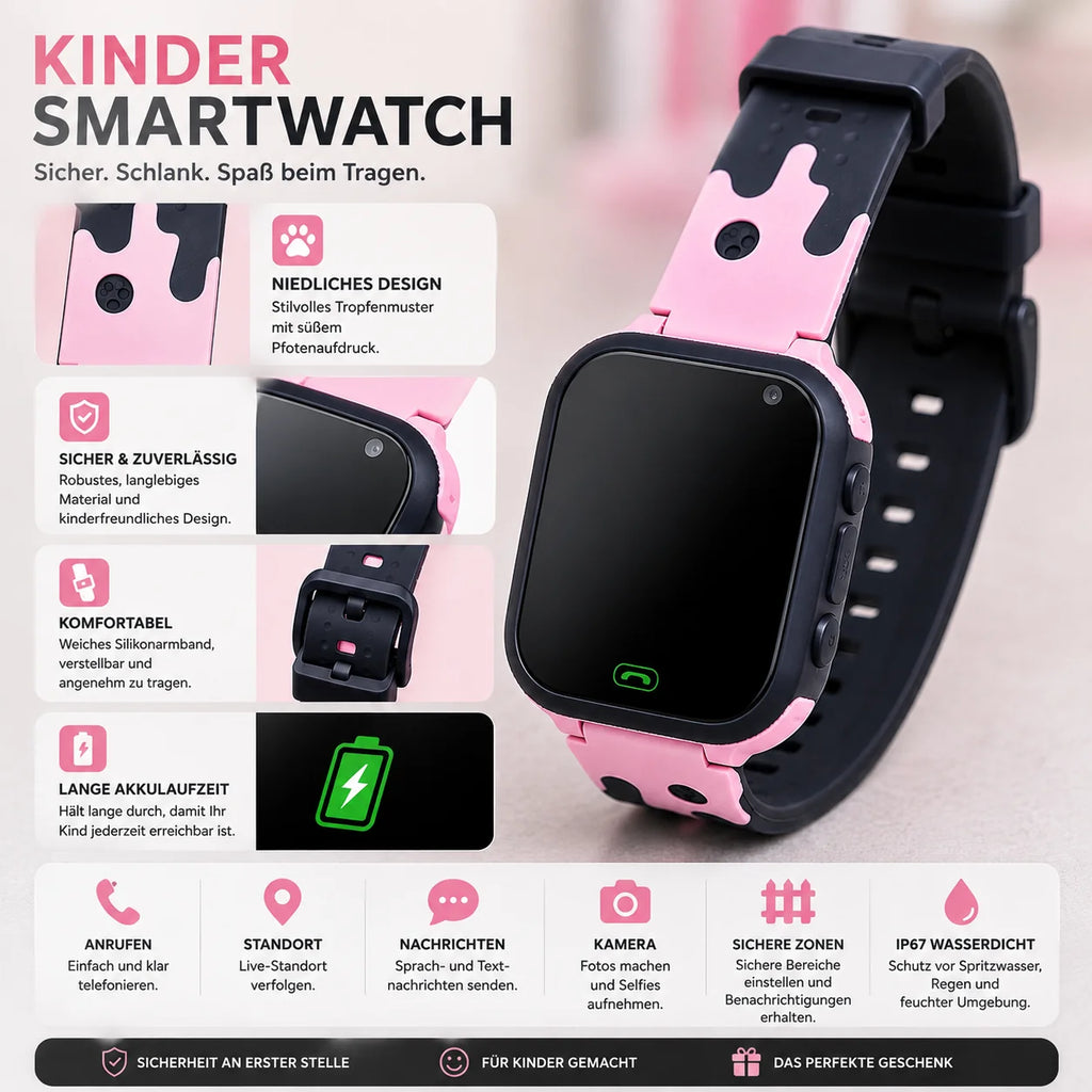 Kids Smartwatch with GPS, Camera & SOS Button