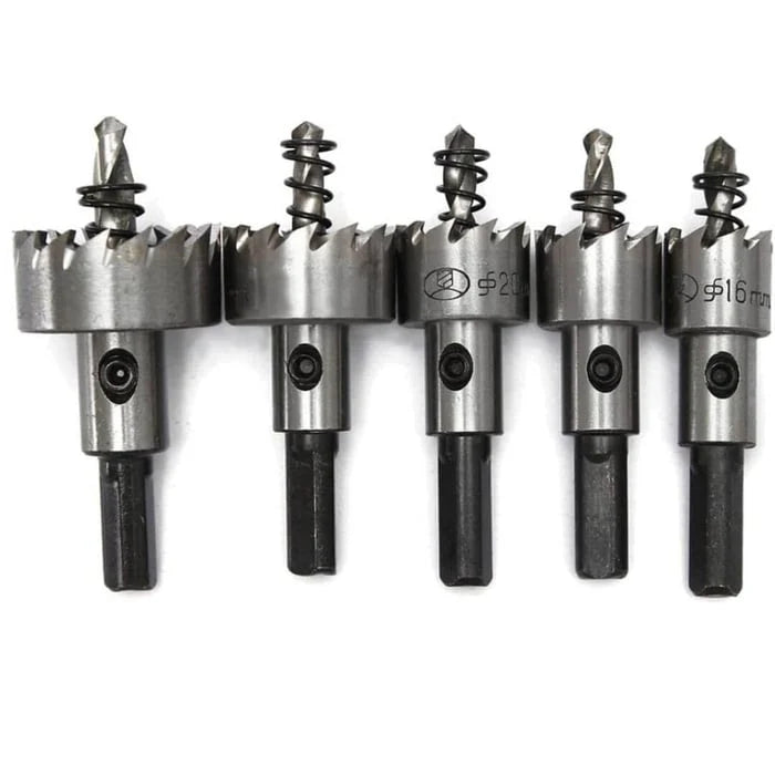 HSS Carbide Drill Set 5-Piece for Metal & Wood