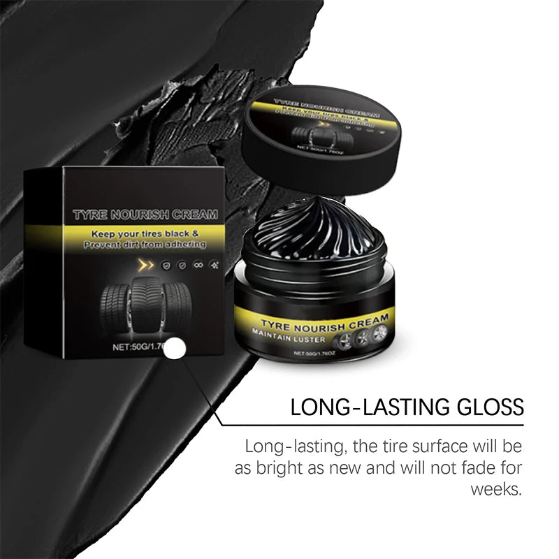 Tire wax for deep black shine & UV protection