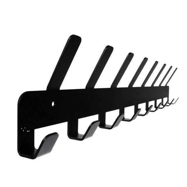 Wall Coat Rack Black 17 Hooks – Metal Wall Wardrobe