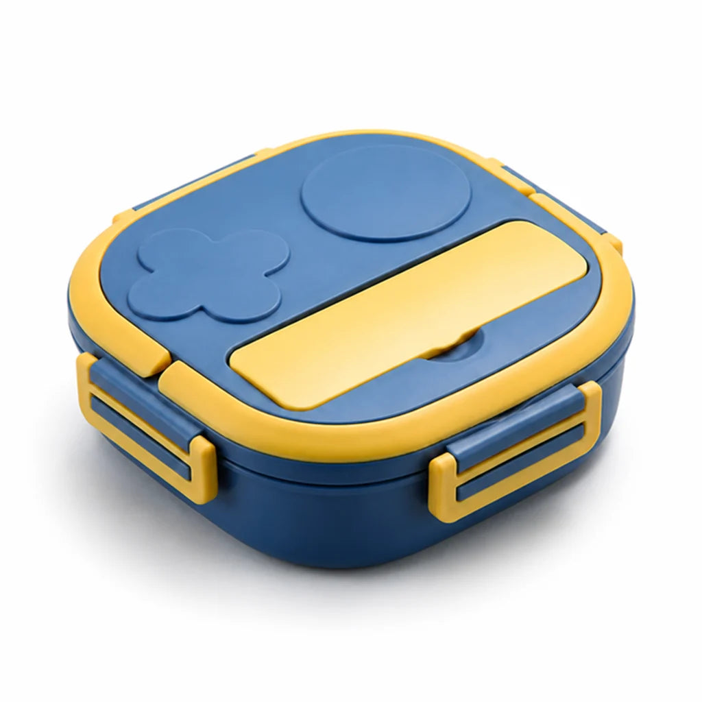 Stainless Steel Bento Box with Dividers (with Cutlery Case)