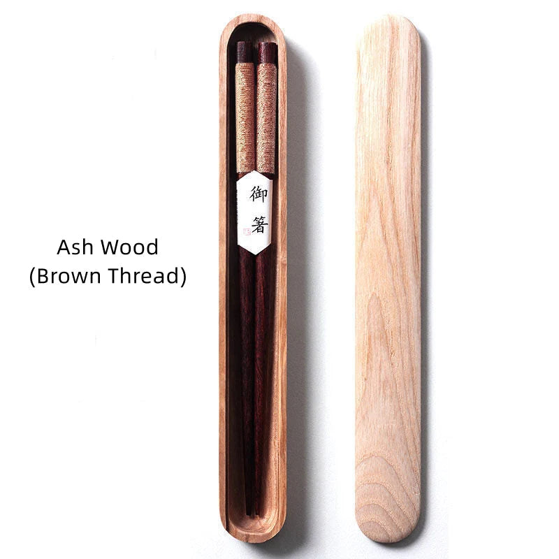 MASU Walnut Wood Chopsticks in Wooden Box