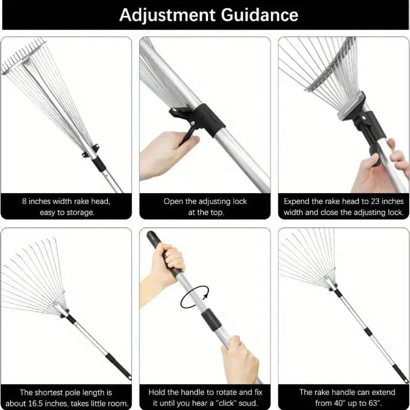 FlexiReach Telescopic Rake – Gardening Without Back Strain