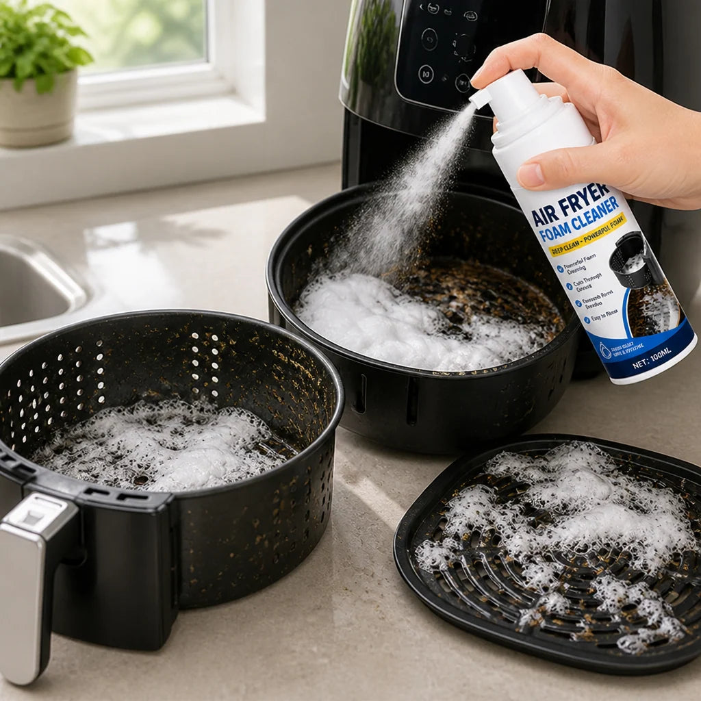 Air Fryer Cleaner Foam Degreaser & Nonstick Safe (3.4 fl oz)