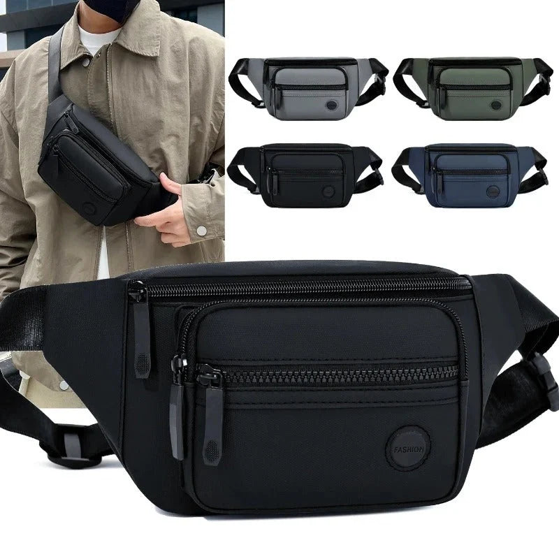 Men's Waist Bag Water-Repellent Adjustable Strap