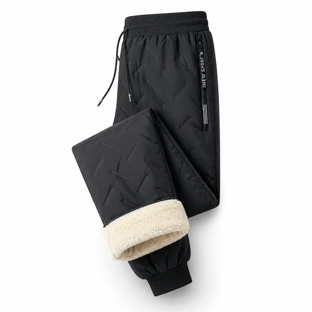 Fleece-lined, windproof and waterproof thermal pants (men)