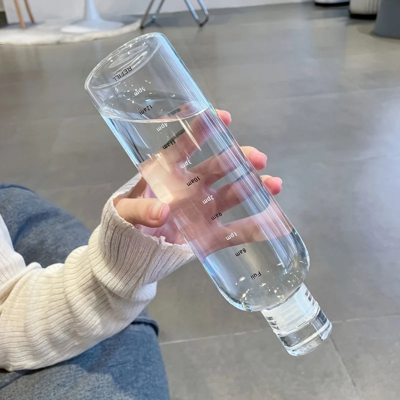 Water bottle with time markings 500/700 ml