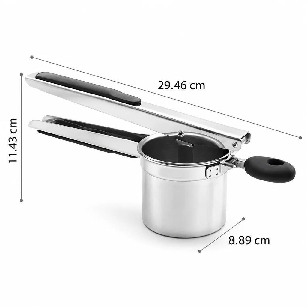 Potato Ricer Stainless Steel & 3 Discs (Dishwasher Safe)