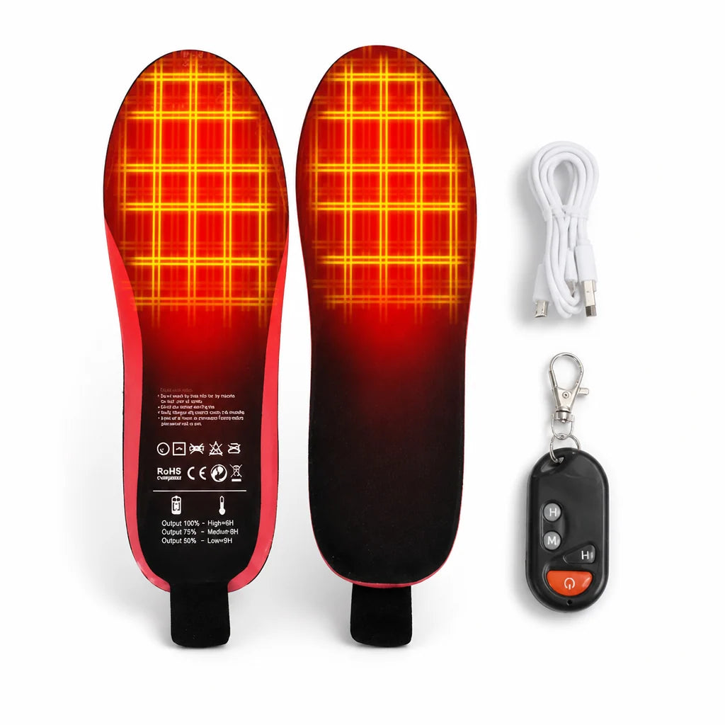 Heated Insoles USB-C Rechargeable Battery Wireless Remote Control