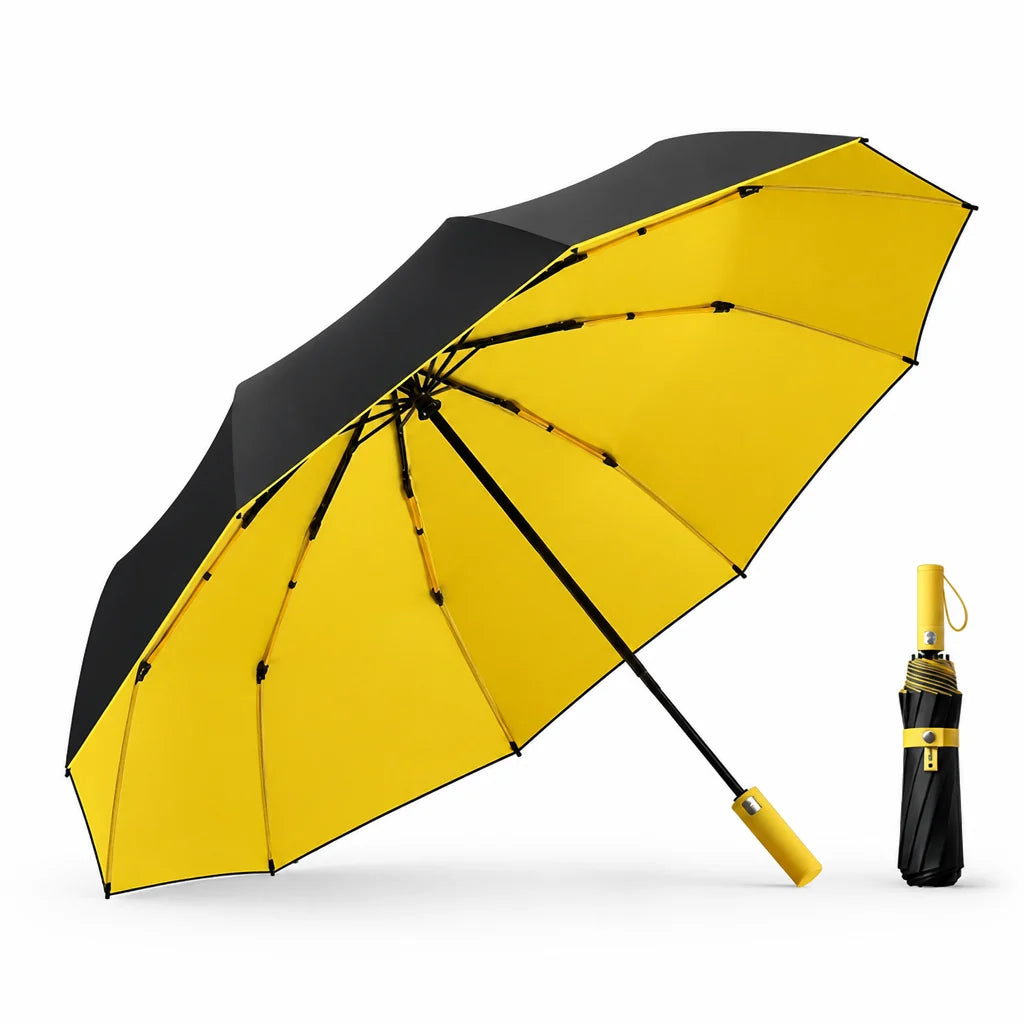 Double-Layer Windproof Folding Umbrella (125 cm Canopy)